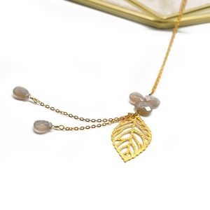 Gold Leaf Pendant Necklace